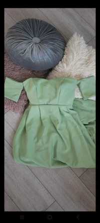 Długa zielona sukienka ciążowa Asos rozmiar xs 34