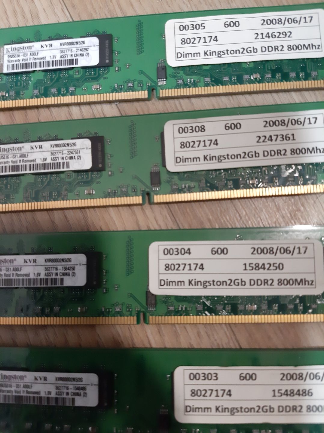 Memórias kingstone ddr2