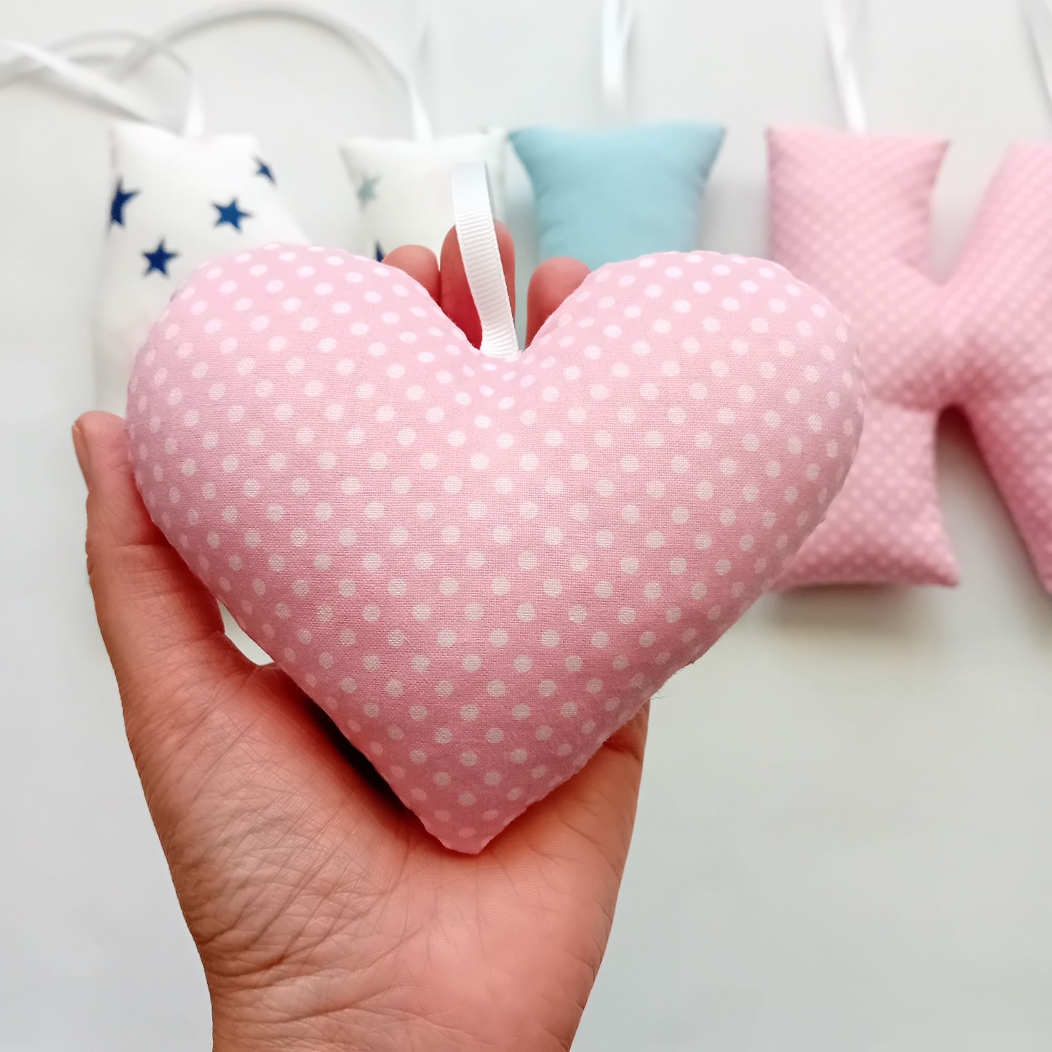 Nikola - imię z bawełnianych literek. Handmade. Nowe