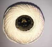 Novelo de linha de cor mercerisado para crochet, nº4, marca - Capacete