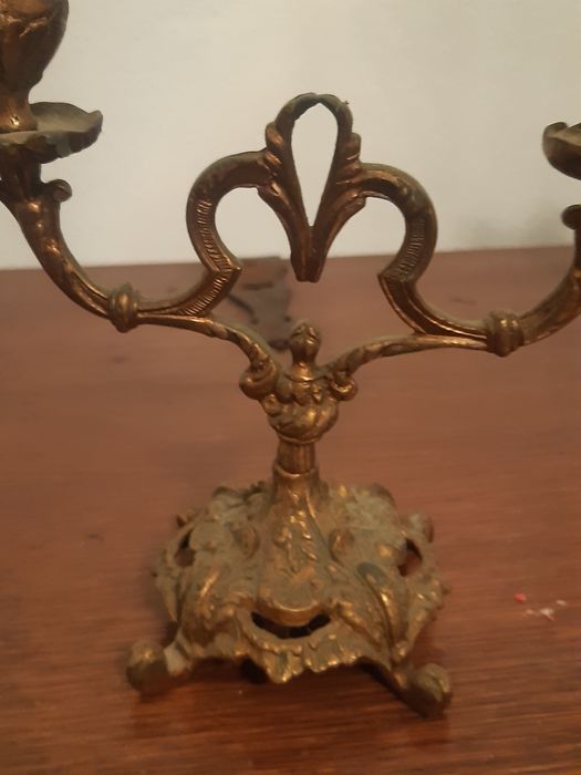 Candelabro l latão 2 braços