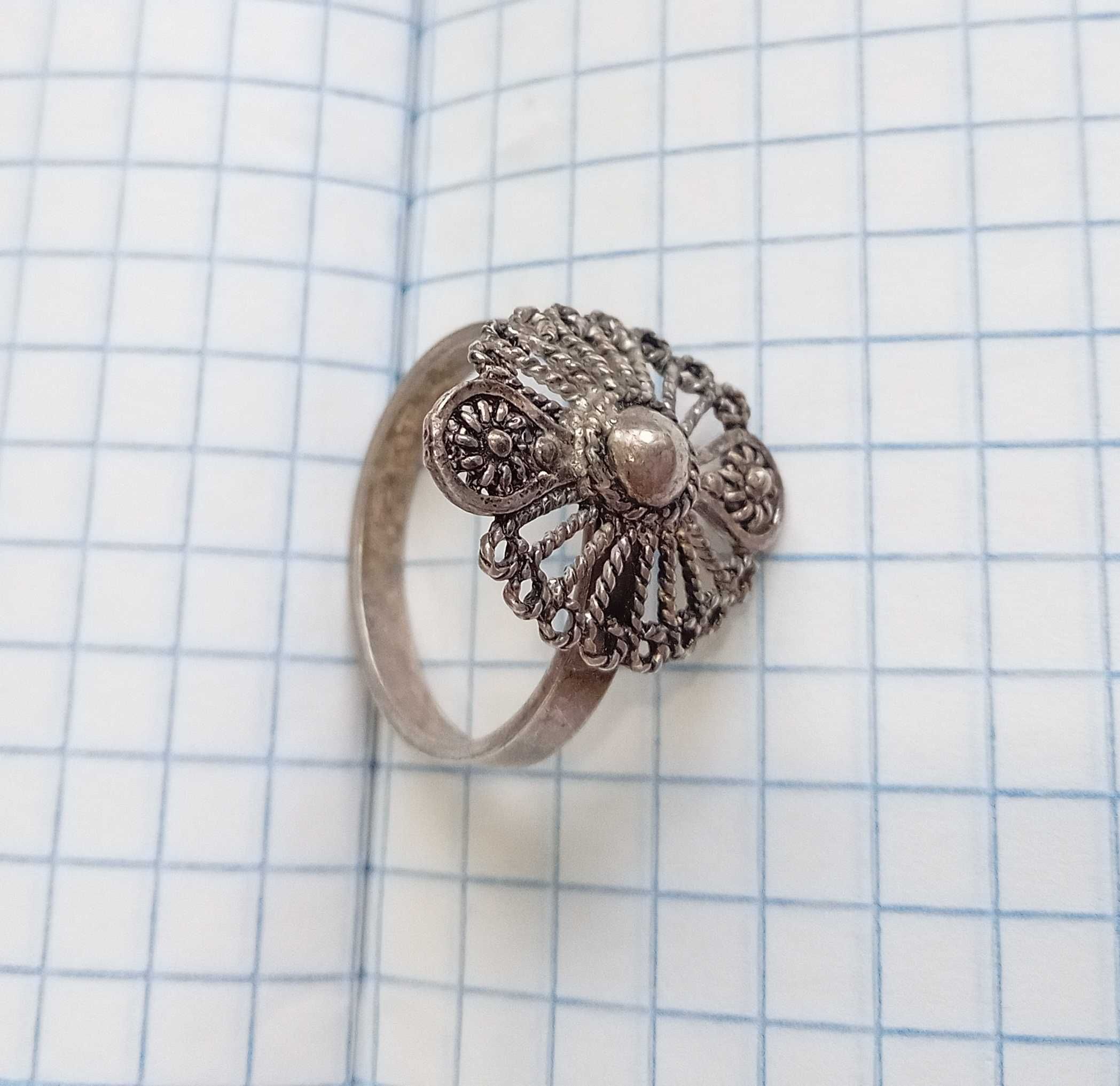Кольцо перстень серебро 925 проба. Размер 18.5. Винтаж