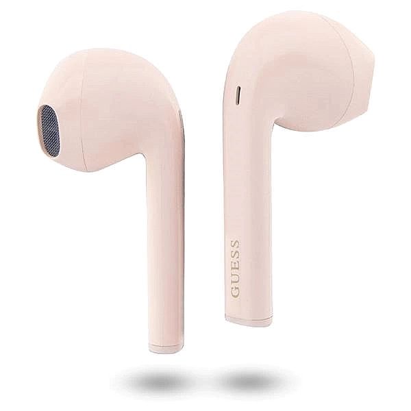 Słuchawki Bluetooth Guess Classic EST Logo TWS + stacja dokująca - róż