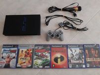 PS2 com comando Sony e 6 Jogos - Negociável