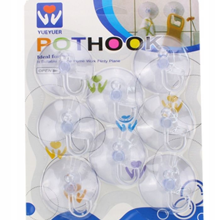 Wieszak Wieszaki Przyssawki Bezbarwne Haczyki