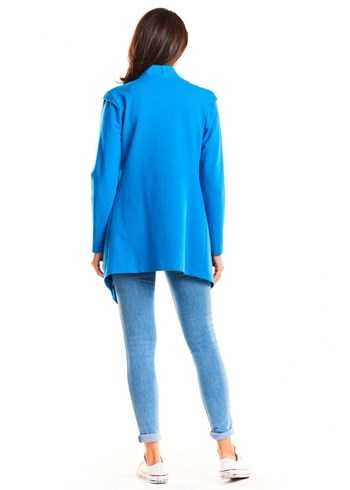 Luźny żakiet z dresówki Model M182 niebieski L/XL