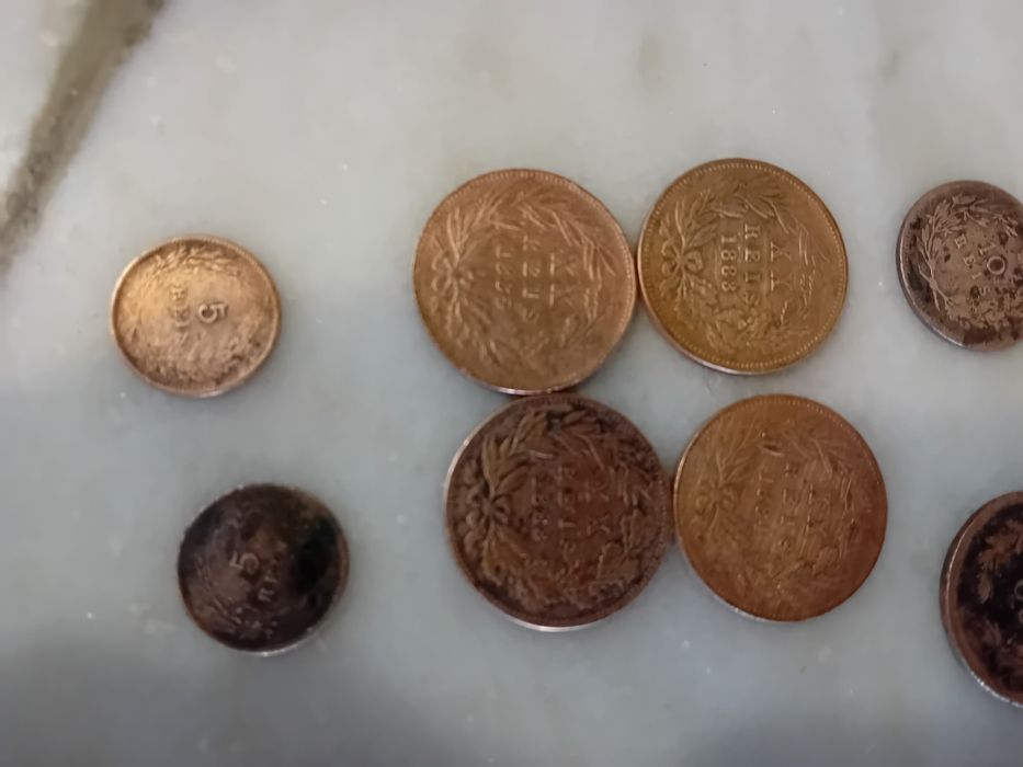 Conjunto de 10 Moedas Antigas Reis