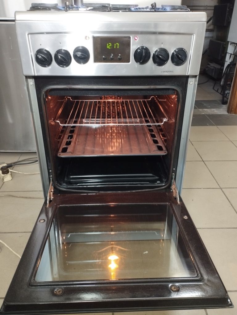 Плита газова з духовкою електричною  Mastercook  Нержавійка