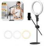 Lampa ring pierścieniowa 10" statyw uchwyt na telefon vlogowanie live