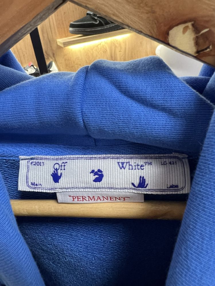 Худі Off-White Arrows Slogan Print Blue