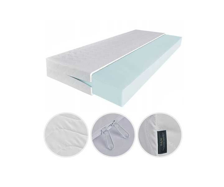 Pokrowiec NA MATERAC pikowany silver Z JONAMI SREBRA 120X200 NA WYMIAR