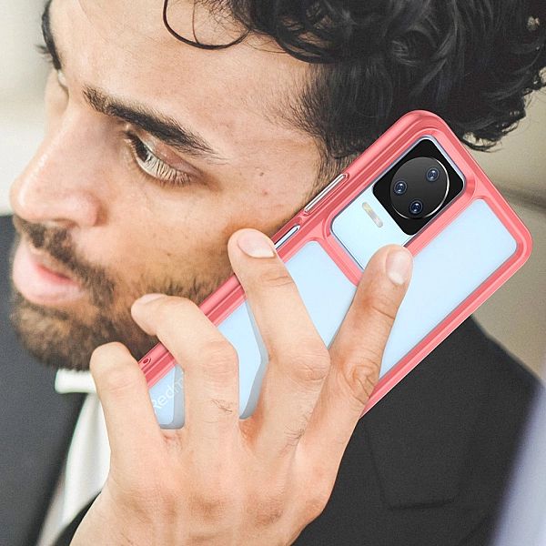 Etui Outer Braders z Ramką do Xiaomi Poco F4/5G czerwony