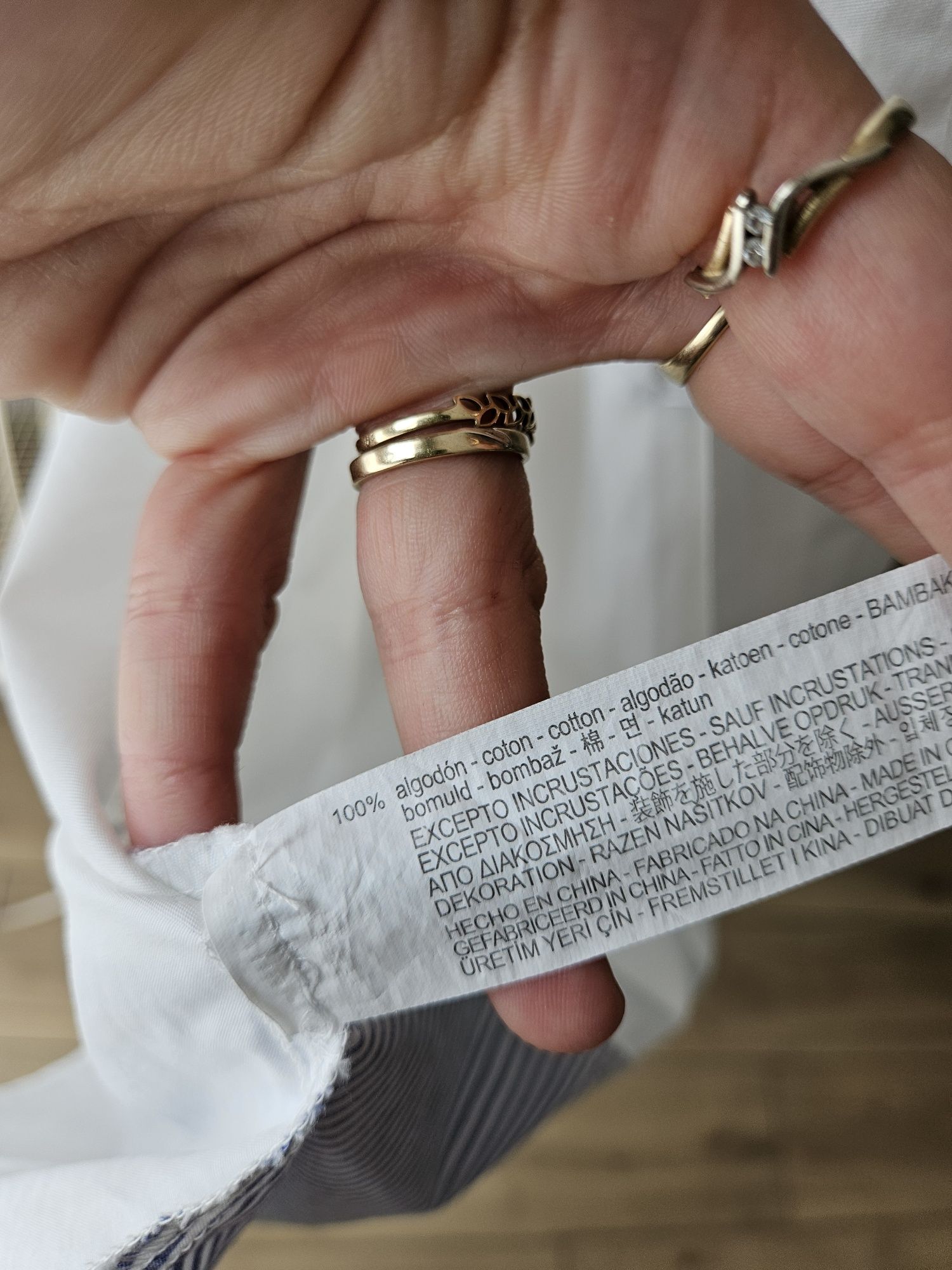 Koszula Damska Zara Basic - Oversize z Ozdobnymi Koralikami S/ M