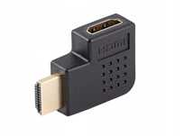 Adapter Lanberg HDMI(M) -> HDMI(F) 4K kątowy lewo czarny (1363)
