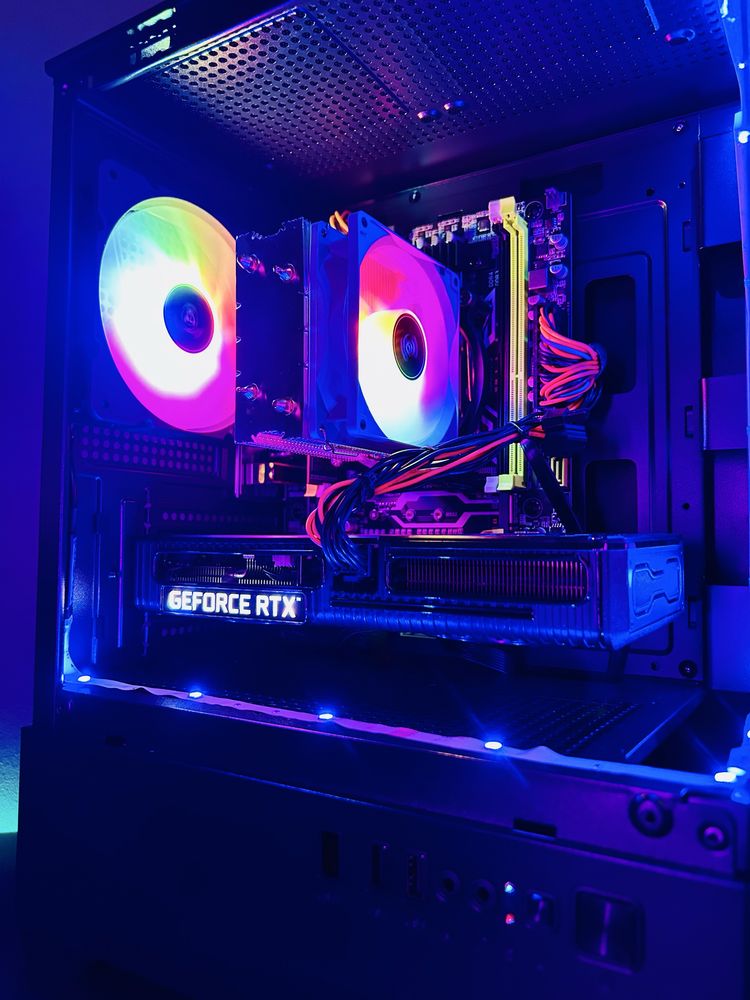 Komputer Do Gier Gamingowy RGB Intel I7 6X3,7Ghz RTX 3060 16GB DDR4 M2