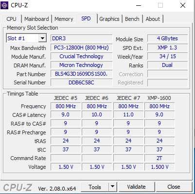 Pamięć RAM DDR3 Crucial Ballistix 2x4GB 8GB 1600MHz