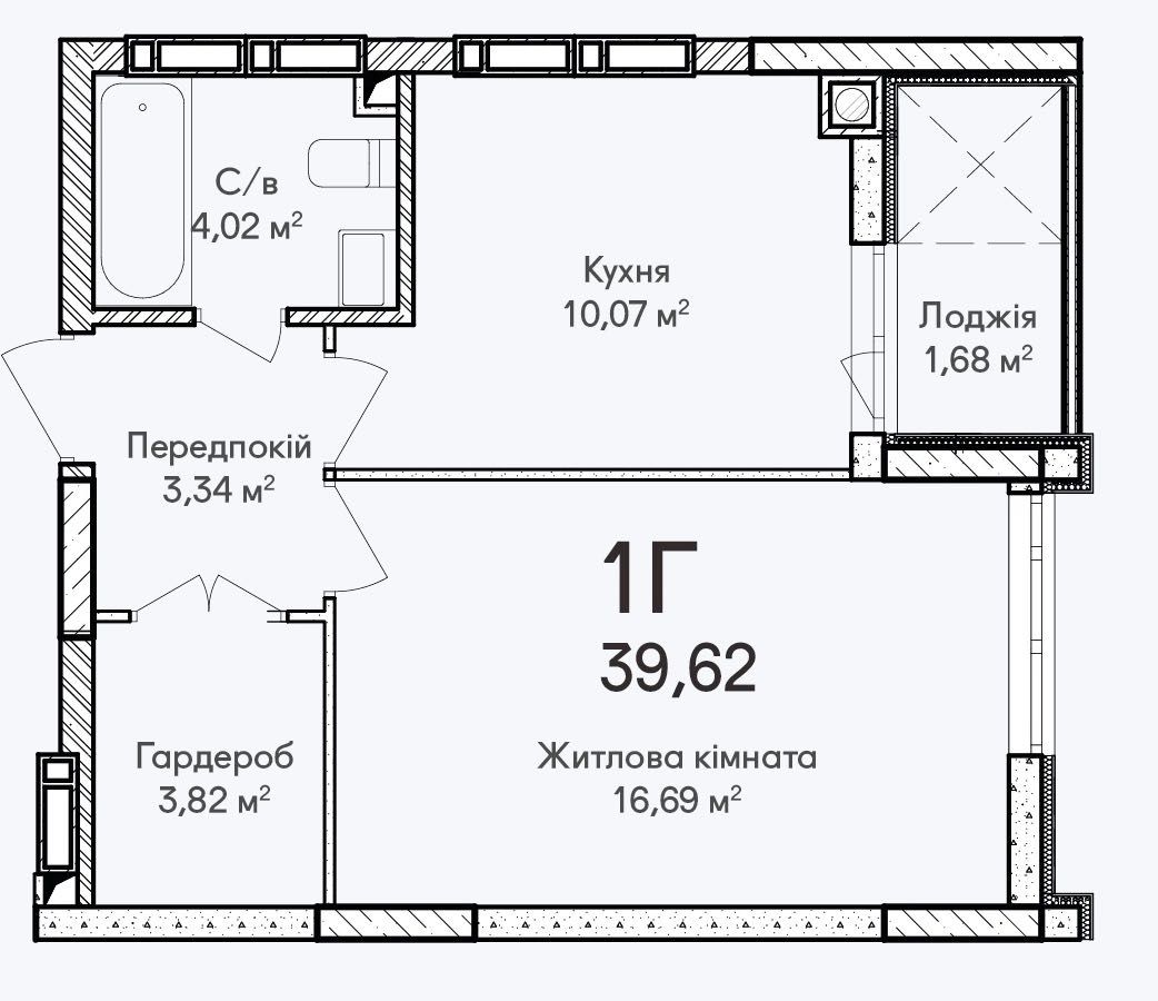 Ваш ключ до стабільного доходу: Однокімнатна квартира у ЖК 'Синергія'