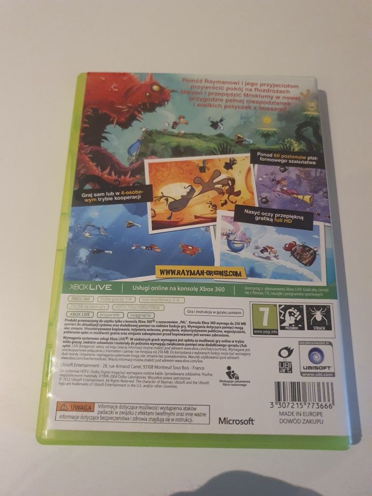 Oryginalna Gra Rayman Origins Xbox 360