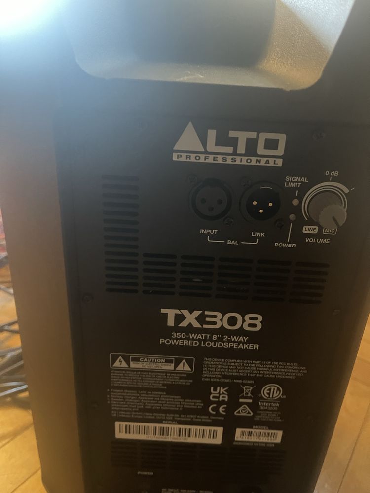 ALTO TX308 Kolumna Aktywna Głośnik Estradowy 350W CZARNY 2 mikrofofony
