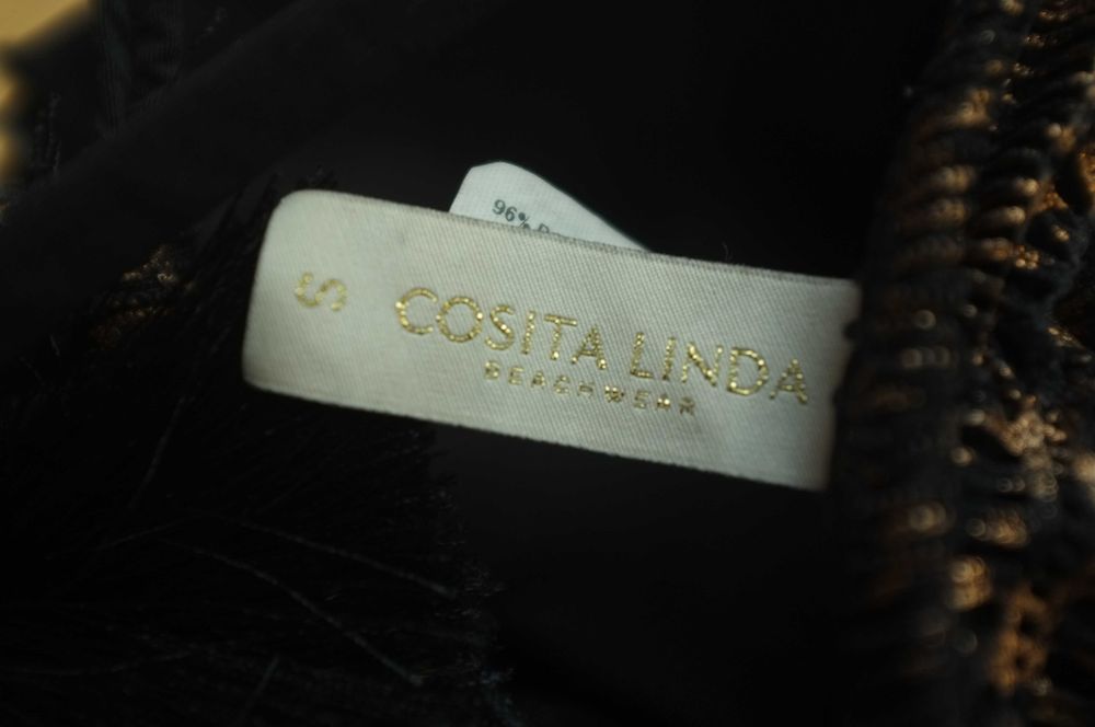 brokatowe czarne złote bikini Cosita Linda Beachwear gypsy jungle