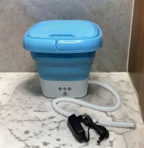 Складная мини стиральная машинка 8 л, голубая