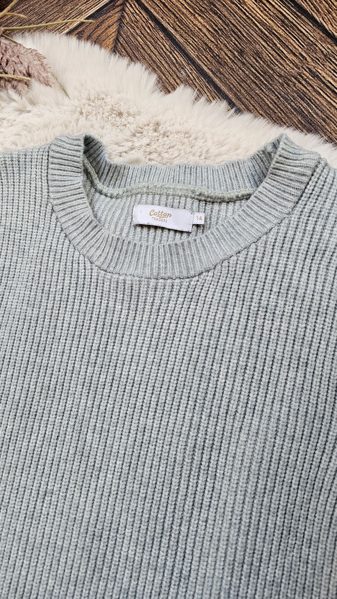 Bezrękawnik damski dzianinowy kamizelka r 42 XL Cotton Traders
