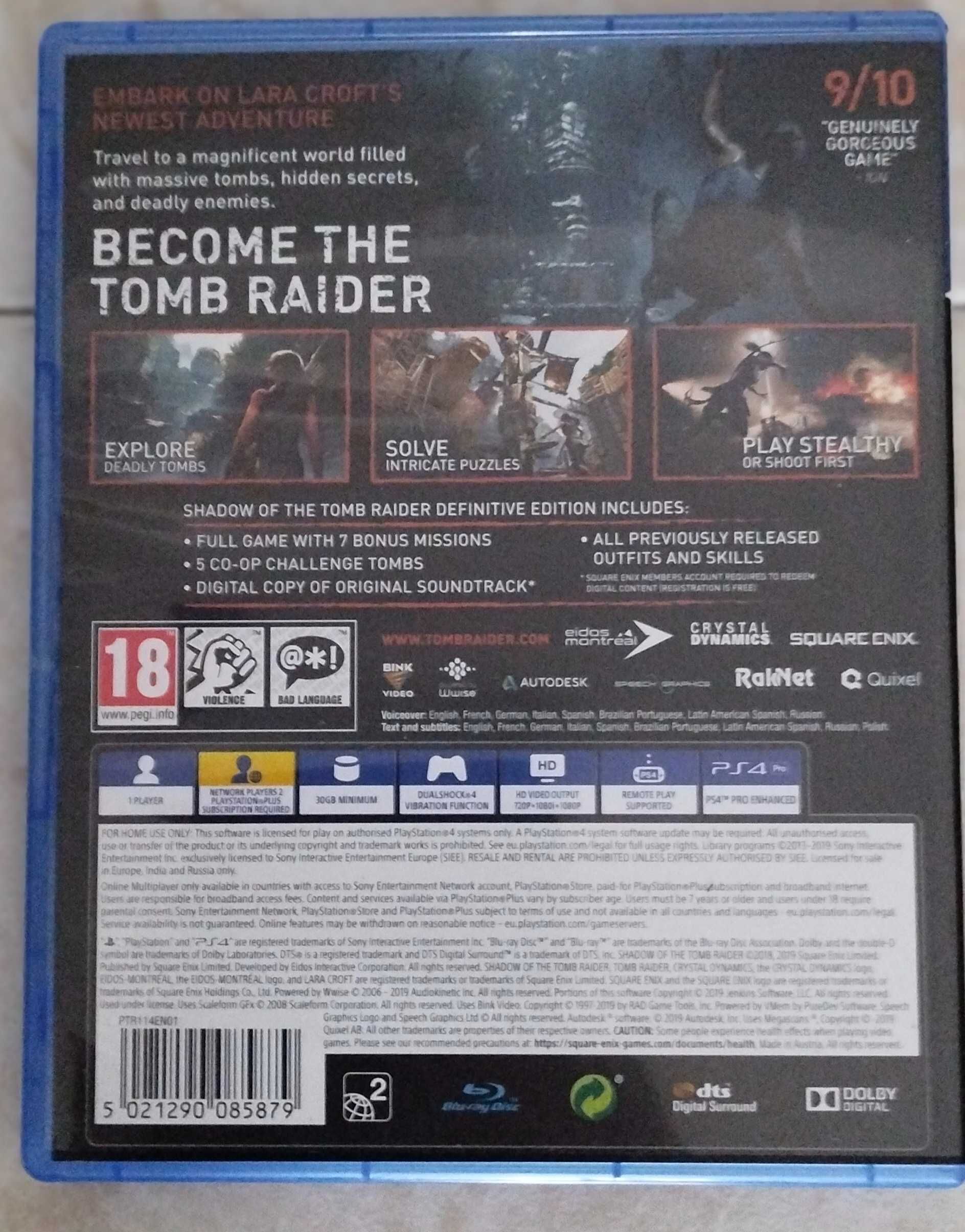 Shadow of tomb Raider ps4