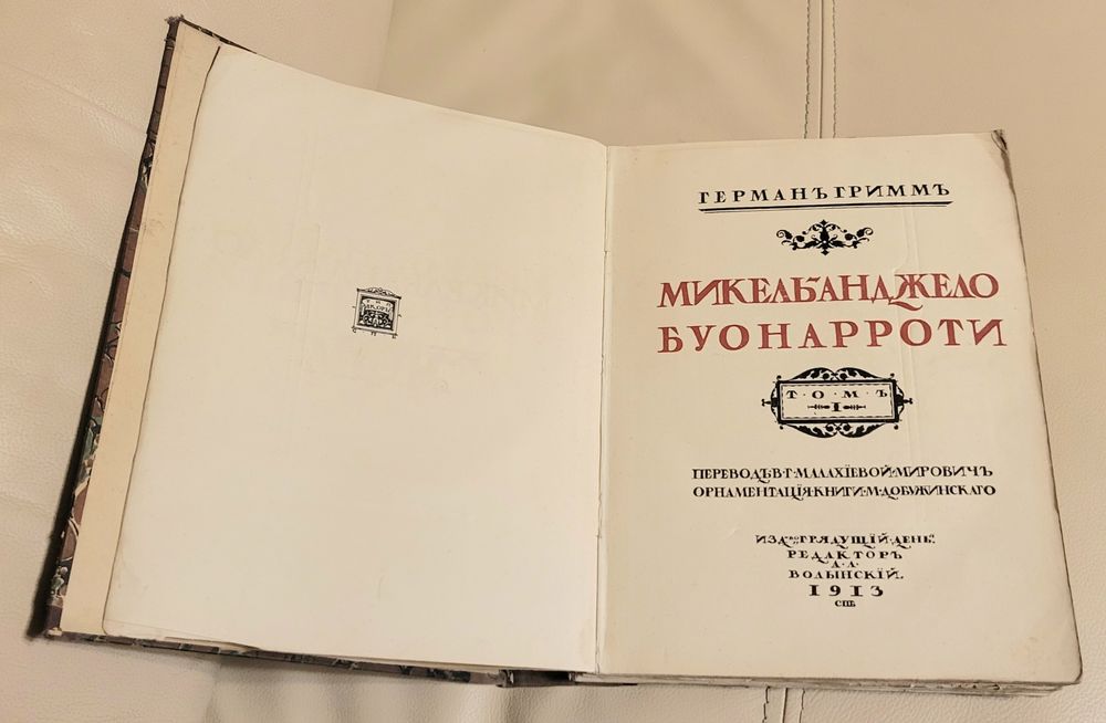Книга "Мікеланджело Буонарроти" 1913