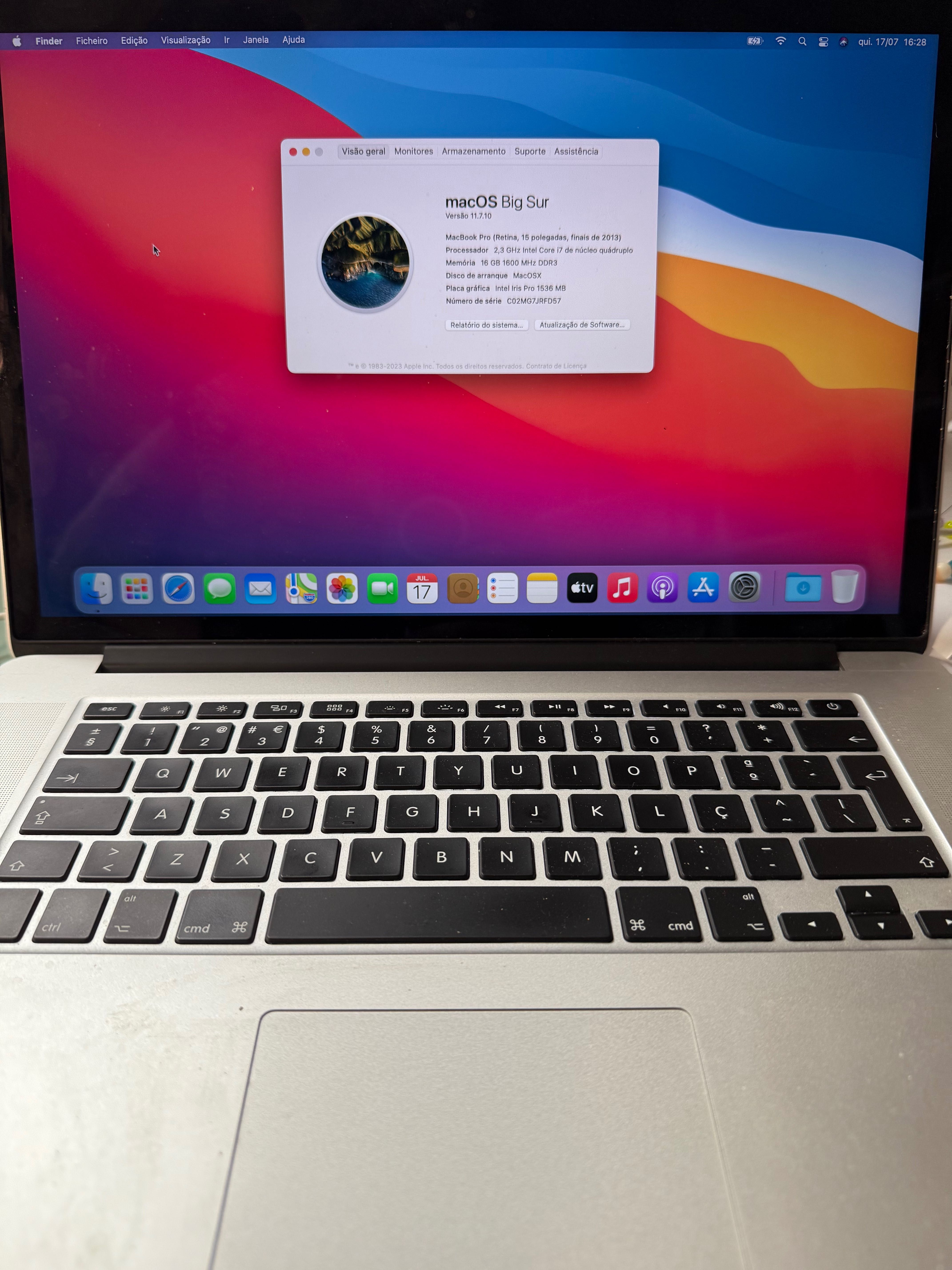 Macbook PRO 15 I7 16GB