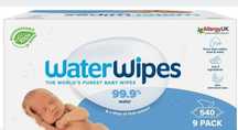Chusteczki nawilżające WaterWipes 99,9% wody 9x60 karton 540szt