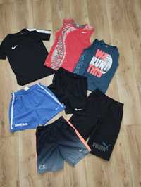 Zestaw sportowy 3x t-shirt,4x spodenki Nike ,puma 140/146