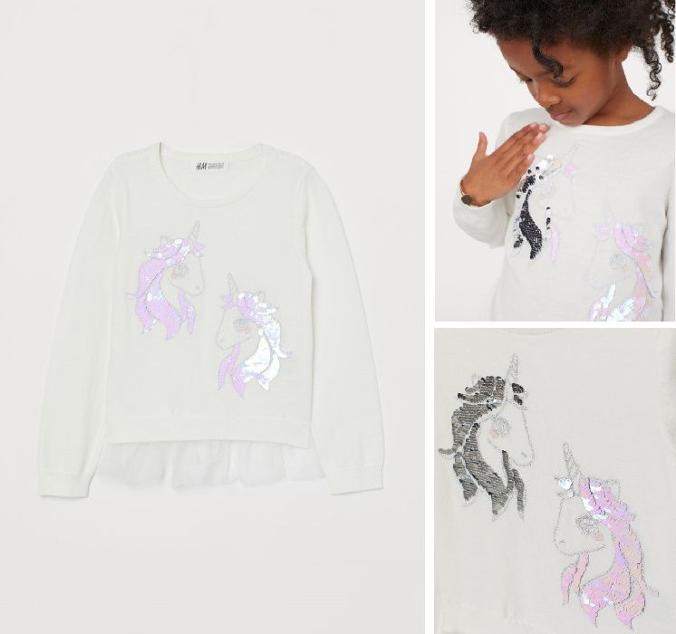 Джемпер H&M реглан лонгслив кофточка белый свитшот 3, 4 года