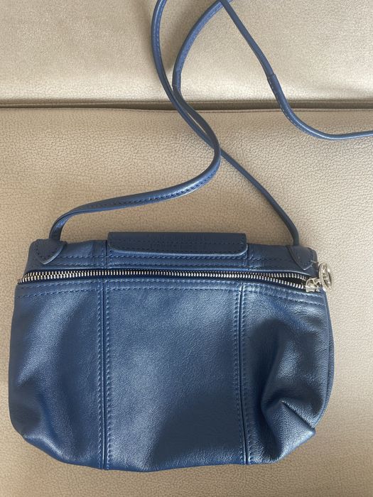 Mala/ Carteira longchamp cor azul petróleo