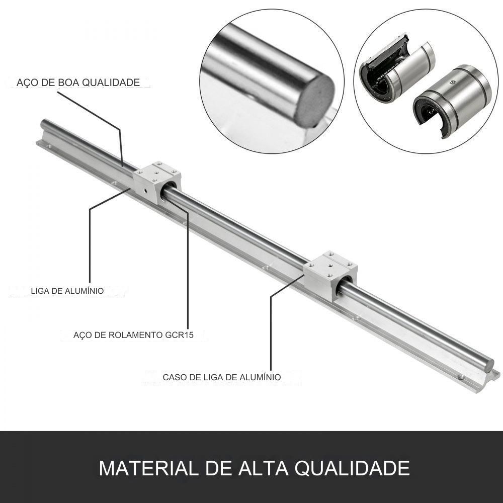 Guia Linear 2x SBR16 1200mm - 4x SBR16UU