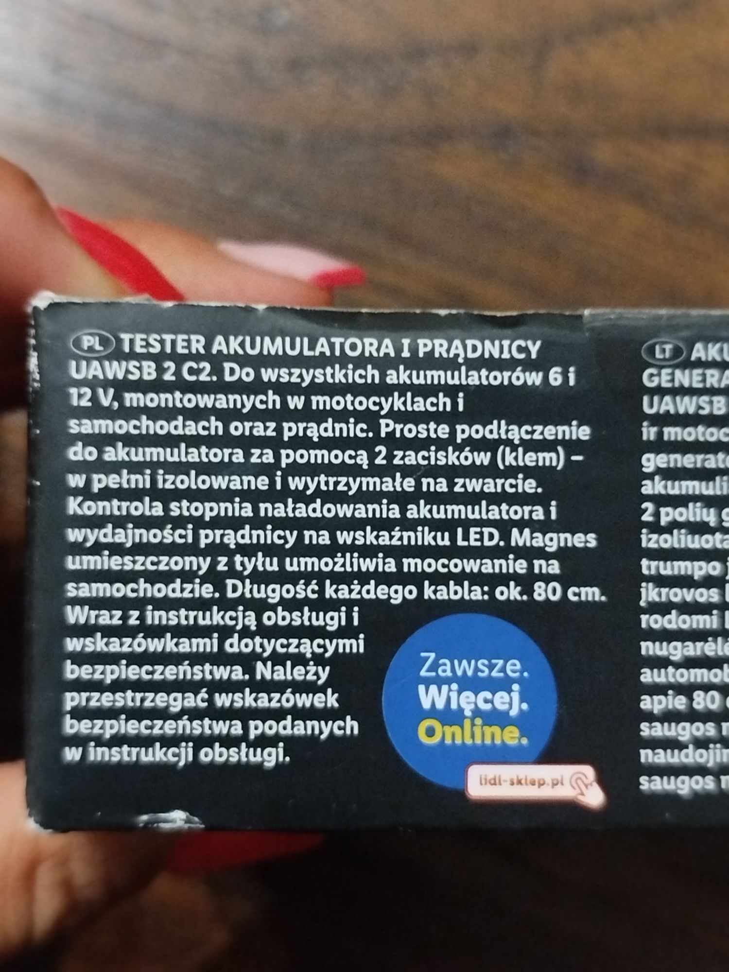 Nowy tester akumulatorów i prądownicy uawsb 2  c2