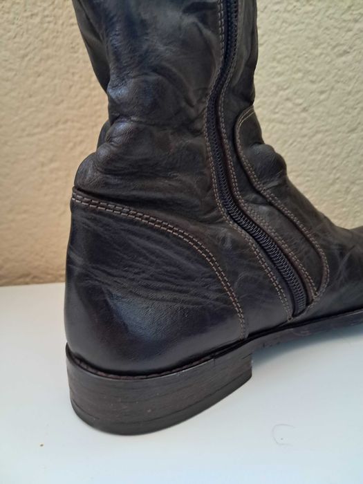 Botas Castanhas de Cano Alto