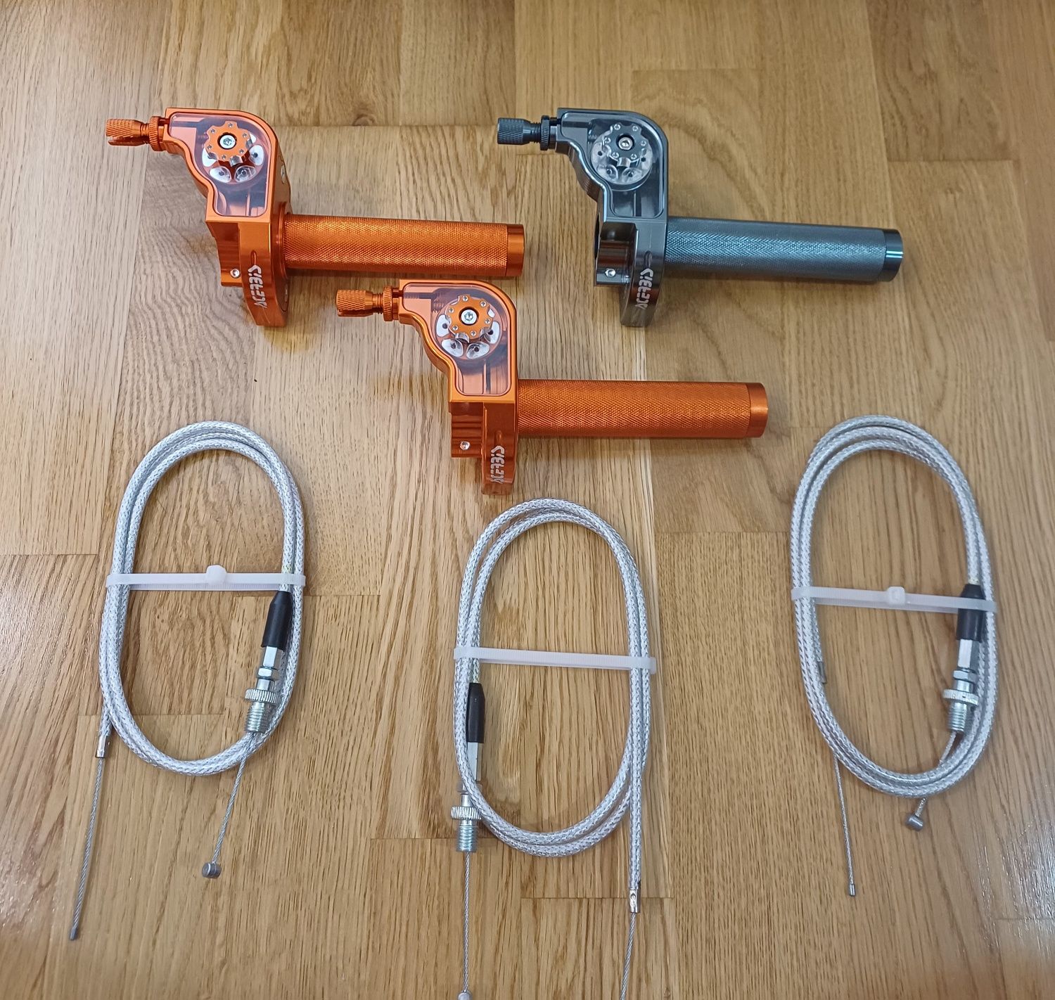 короткоходная ручка газа Acerbis + трос газа