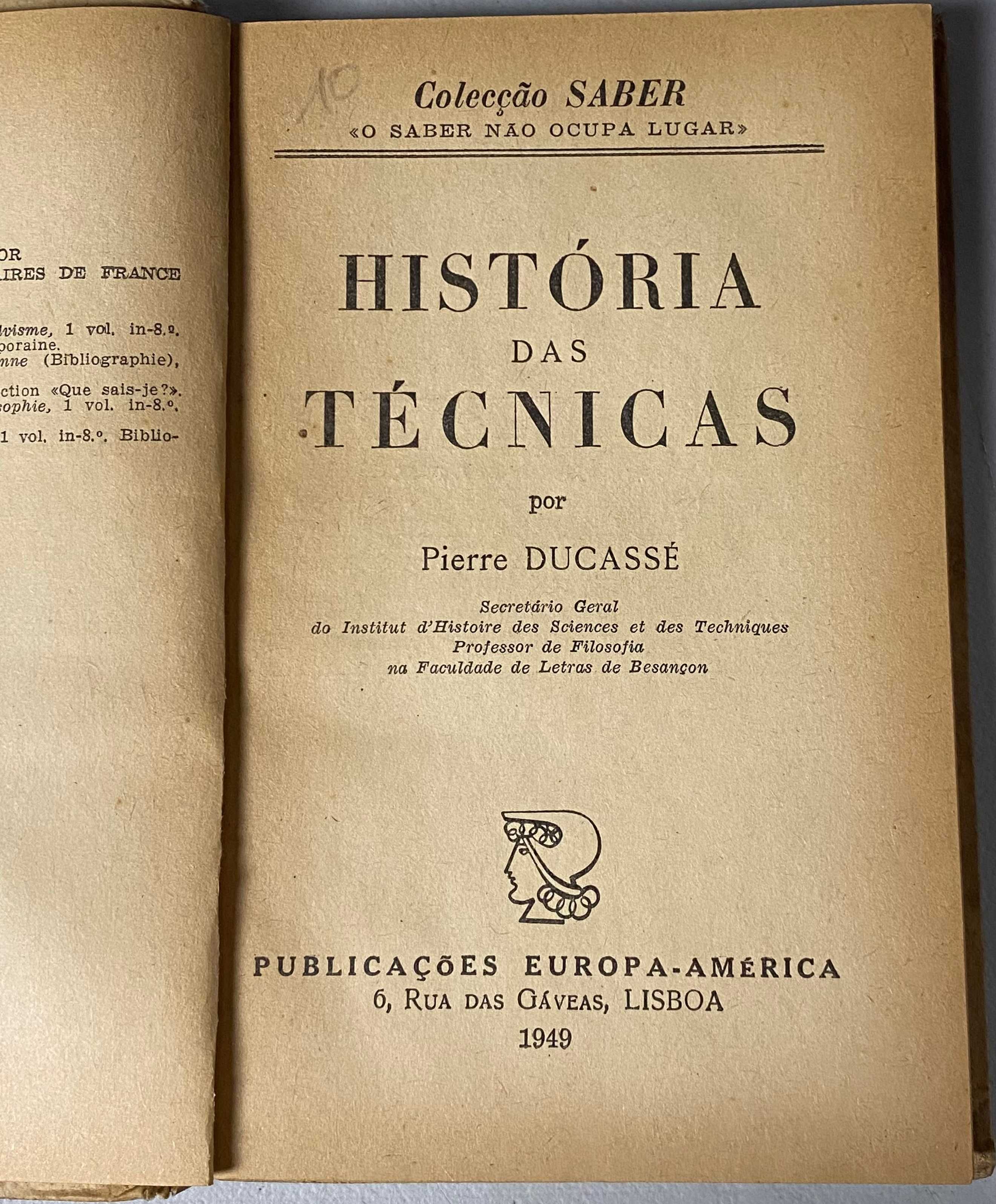 Livro -Pierre Ducasse - Historia das Tecnicas