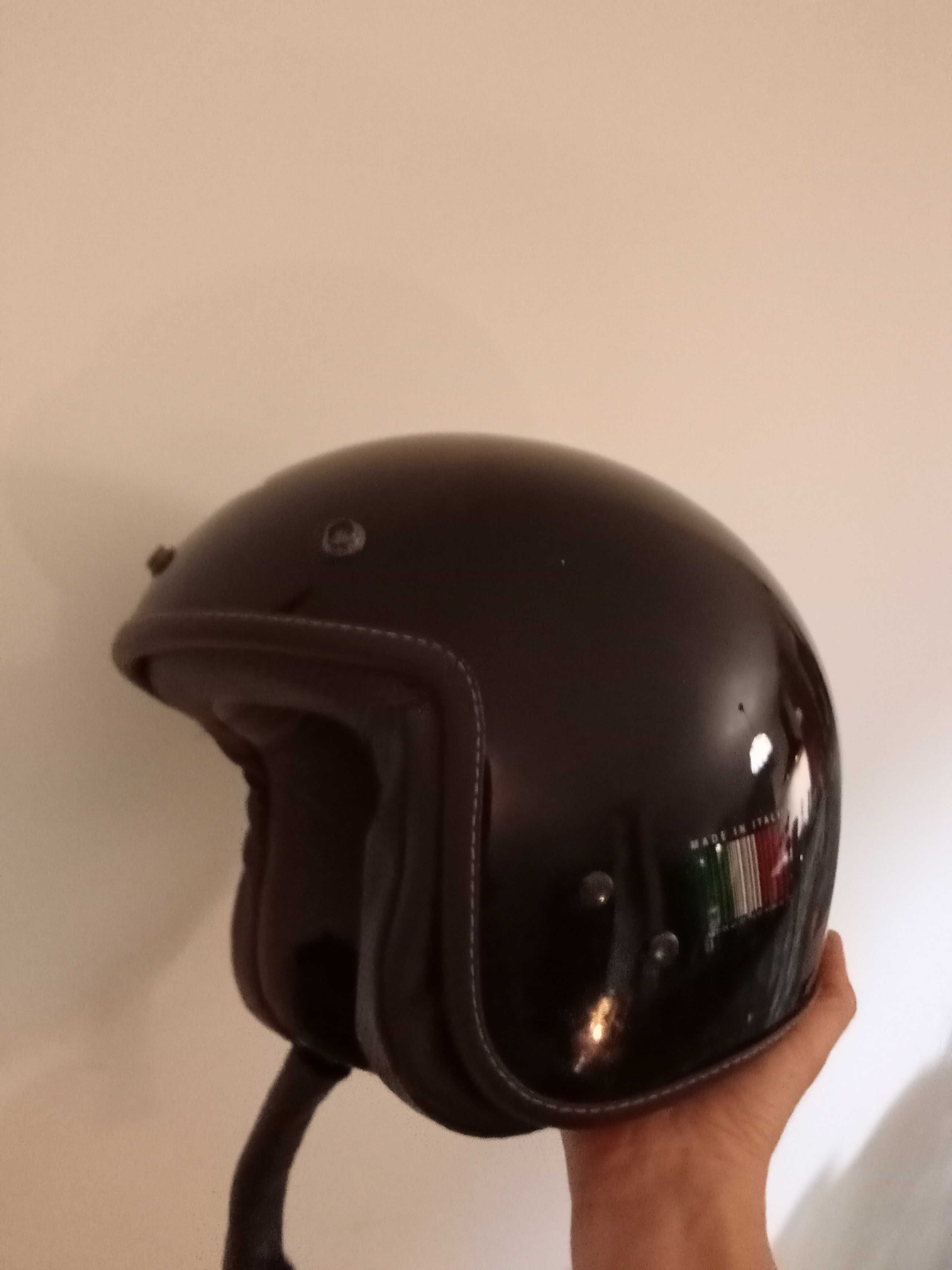 Capacete Vespa original, tipo aviador. Nunca usado