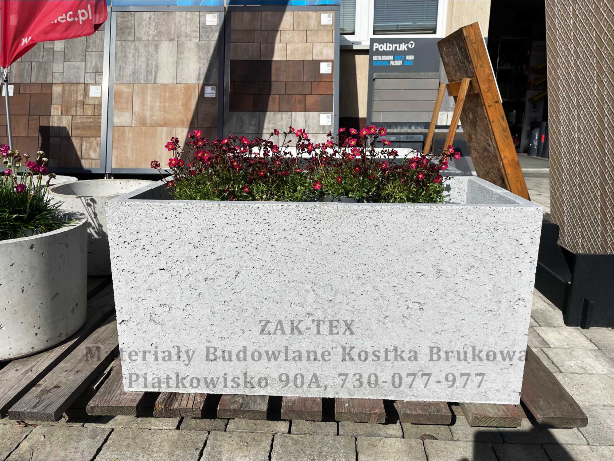 Donica betonowa ogrodowa beton architektoniczny 40x80x40 cm