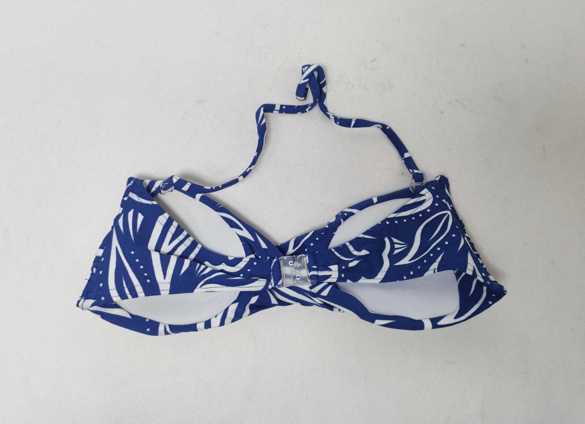 Strój kąpielowy dwuczęściowy bikini niebieski usztywniany 36 S ST0189