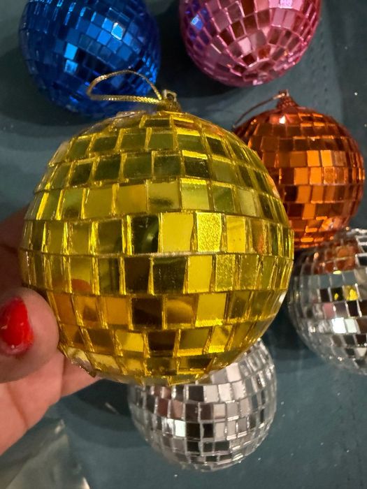 Діско шар новорічні прикраси іграшки на ялинку 12 см Disco ball диско