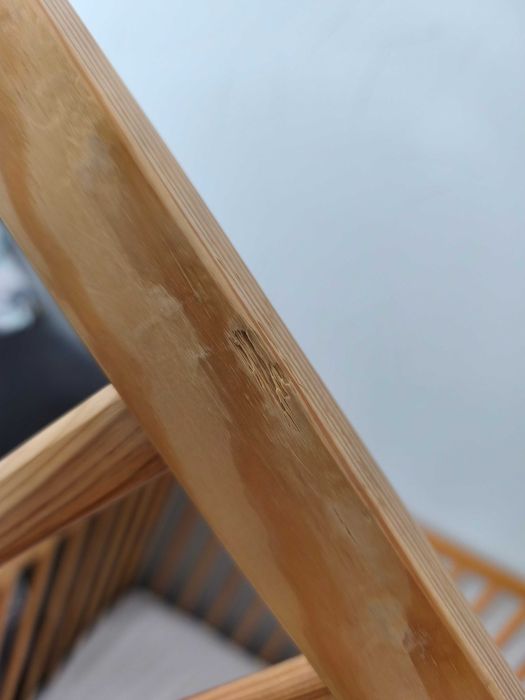 Drewniane Łóżeczko Dziecięce Z Materacem