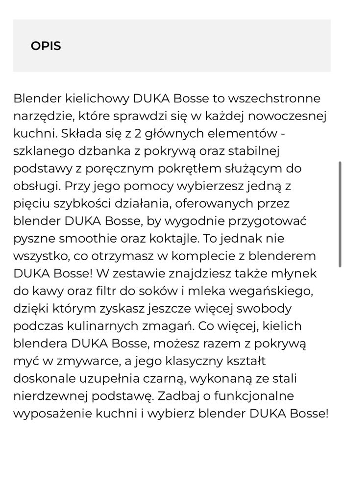 Blender kielichowy Duka