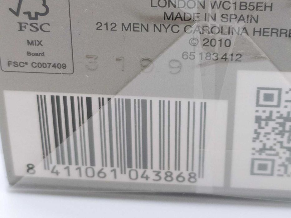 Carolina Herrera 212 Men NYC edt 100 мл Оригинал