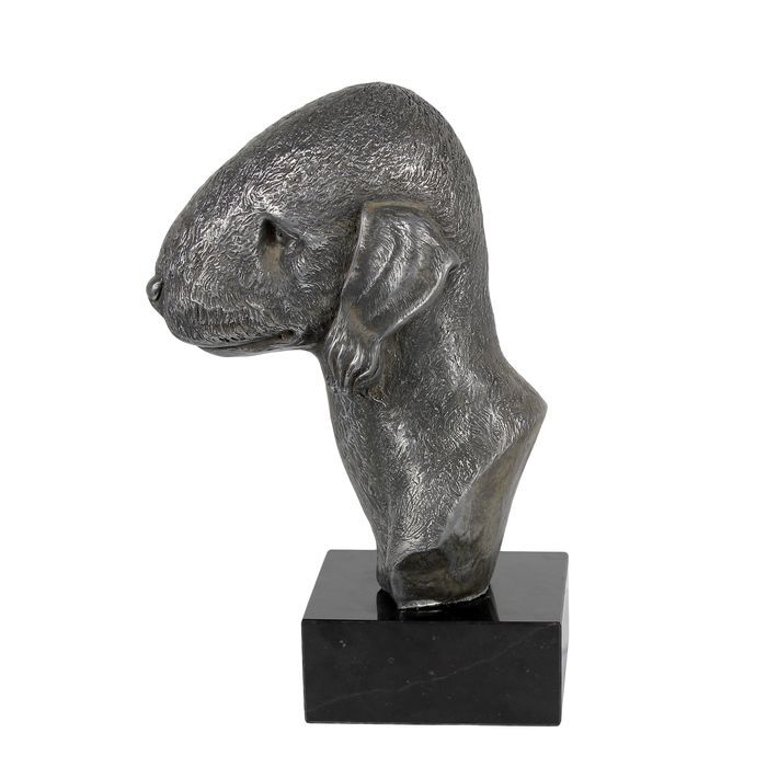 Bedlington Terrier figurki srebrne na kamieniu Art-Dog