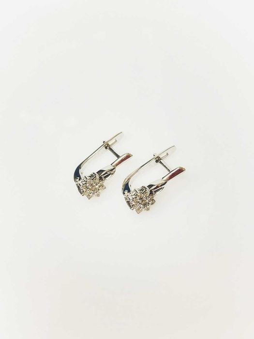 Золотые серьги с бриллиантами/Золоті сережки з діамантами