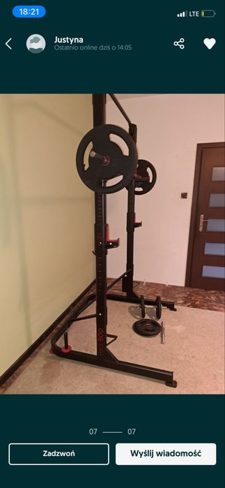 150kg obciazenie zeliwne gryfy hantle lawka stojaki silownia