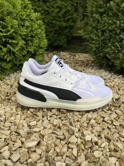 Buty Puma Sportowe Sneakersy Męskie Białe Skórzane Modne Vintage 44