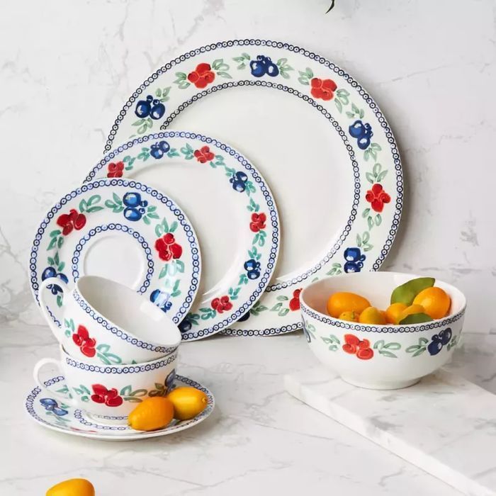 Komplet obiadowy porcelanowy Ambition Kalina 18-elementowy